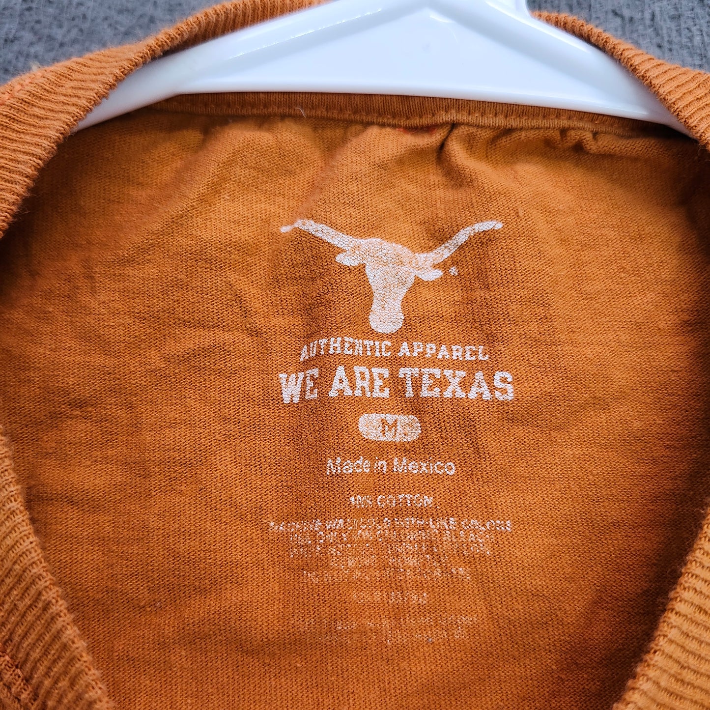We Are Texas Longhorns Burnt Orange Football Helmet Graphic T-Shirt Mens Medium