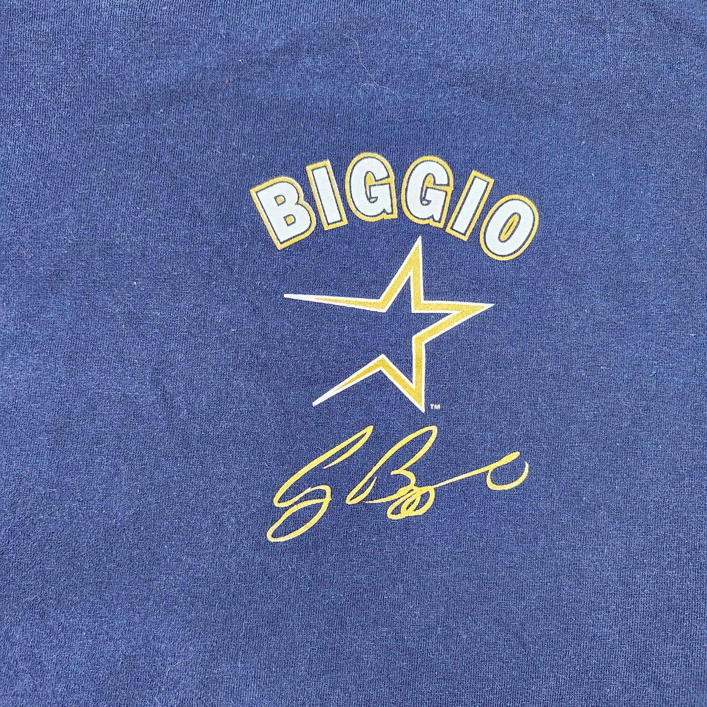 Vintage Houston Astros Shirt Mens XL Blue MLB Baseball Craig Biggio JOY Athleti