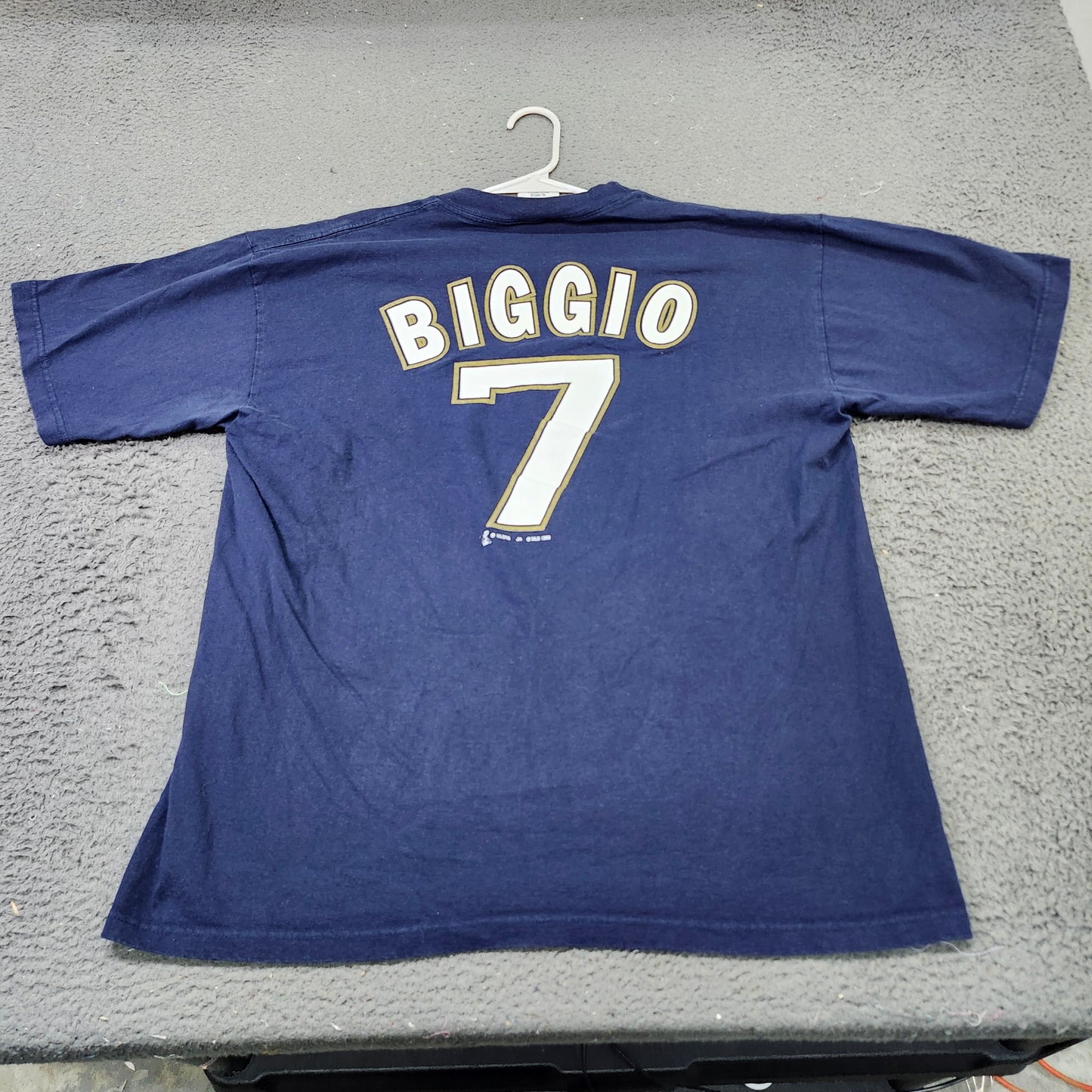 Vintage Houston Astros Shirt Mens XL Blue MLB Baseball Craig Biggio JOY Athleti
