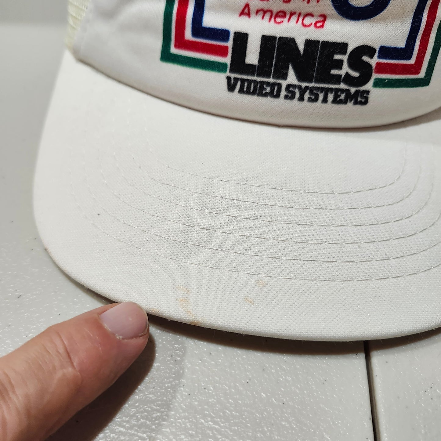 Vintage Sony Hat Cap Snap Back Mens One Size White Trucker 25 Years USA 80s