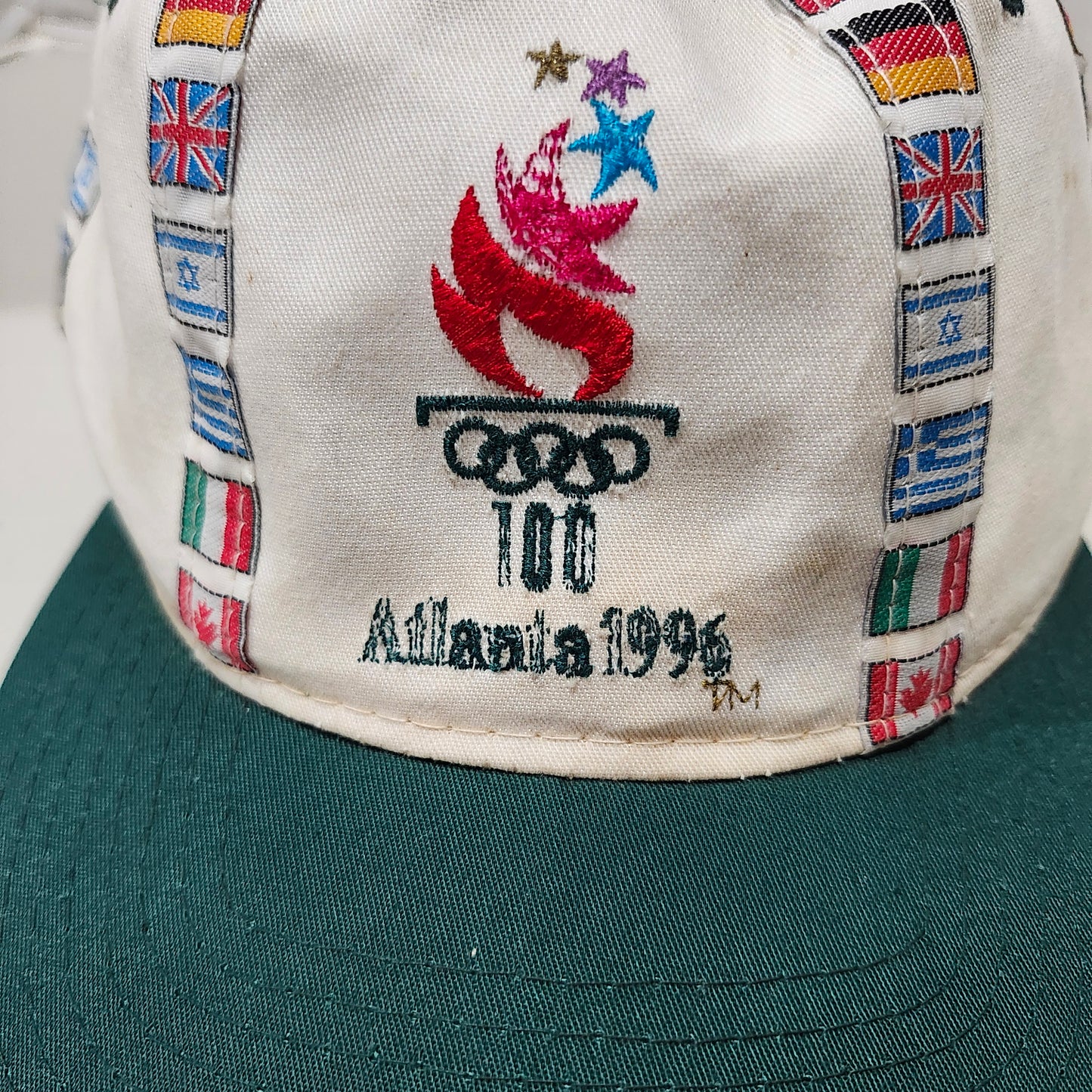 Vintage Atlanta 1996 Olympics Hat Cap Snap Back Mens One Size White Starter 90s
