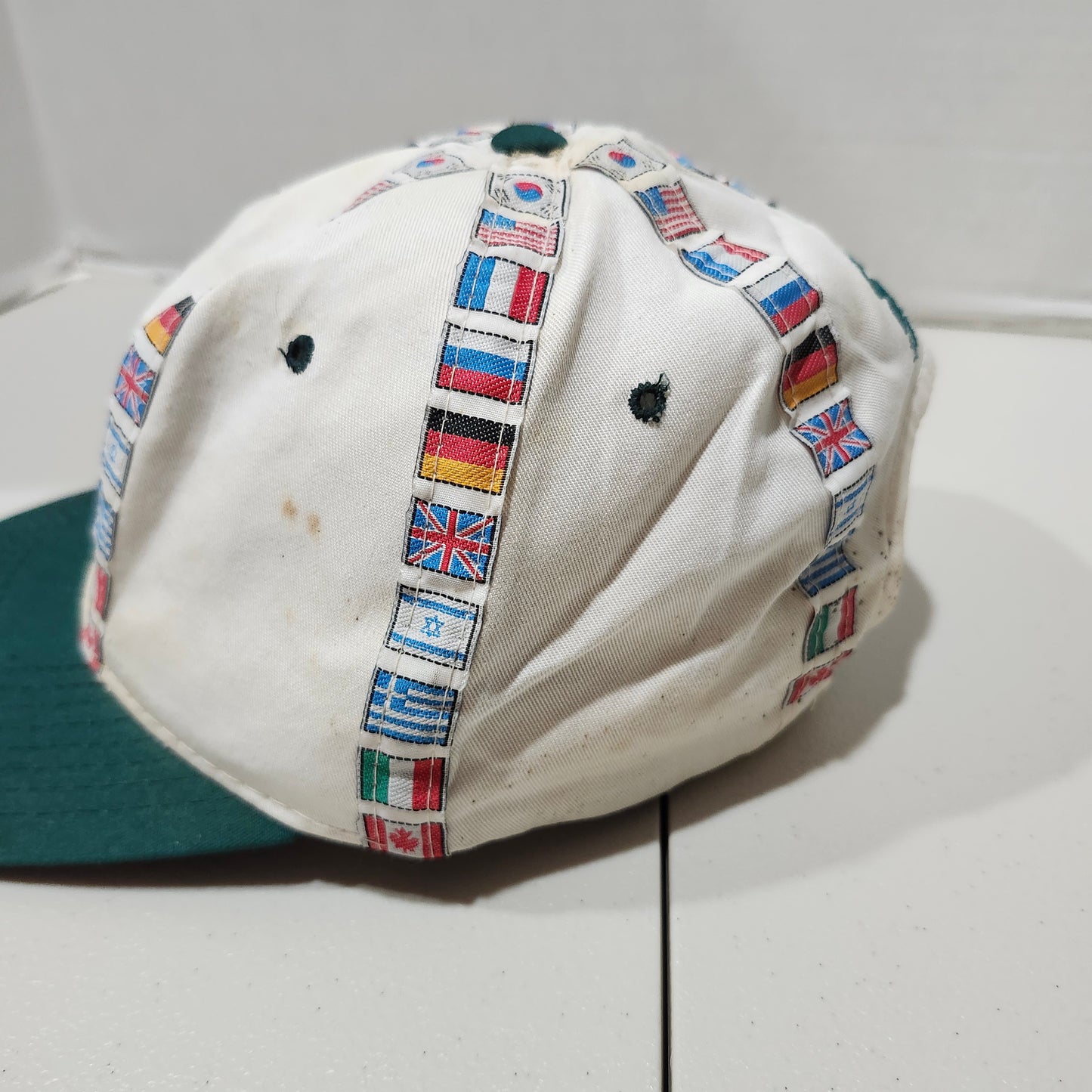Vintage Atlanta 1996 Olympics Hat Cap Snap Back Mens One Size White Starter 90s