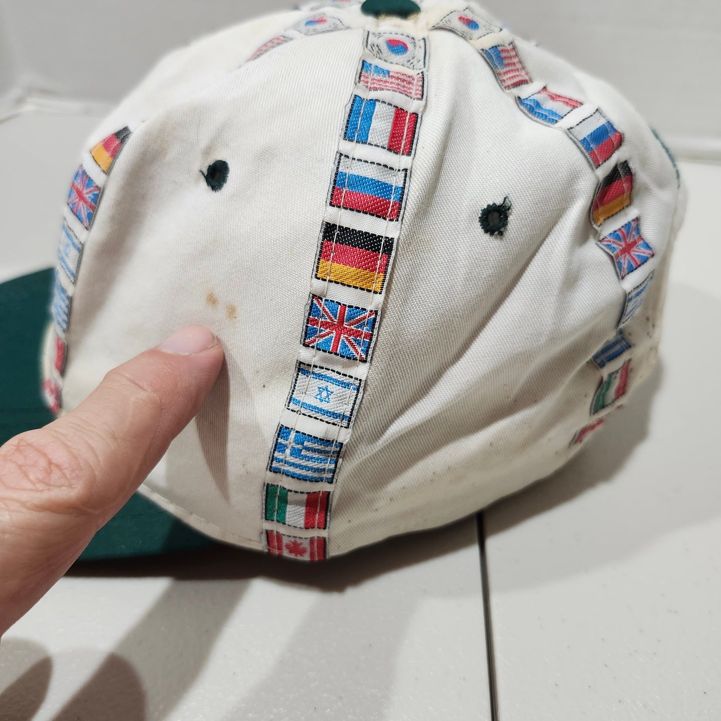 Vintage Atlanta 1996 Olympics Hat Cap Snap Back Mens One Size White Starter 90s