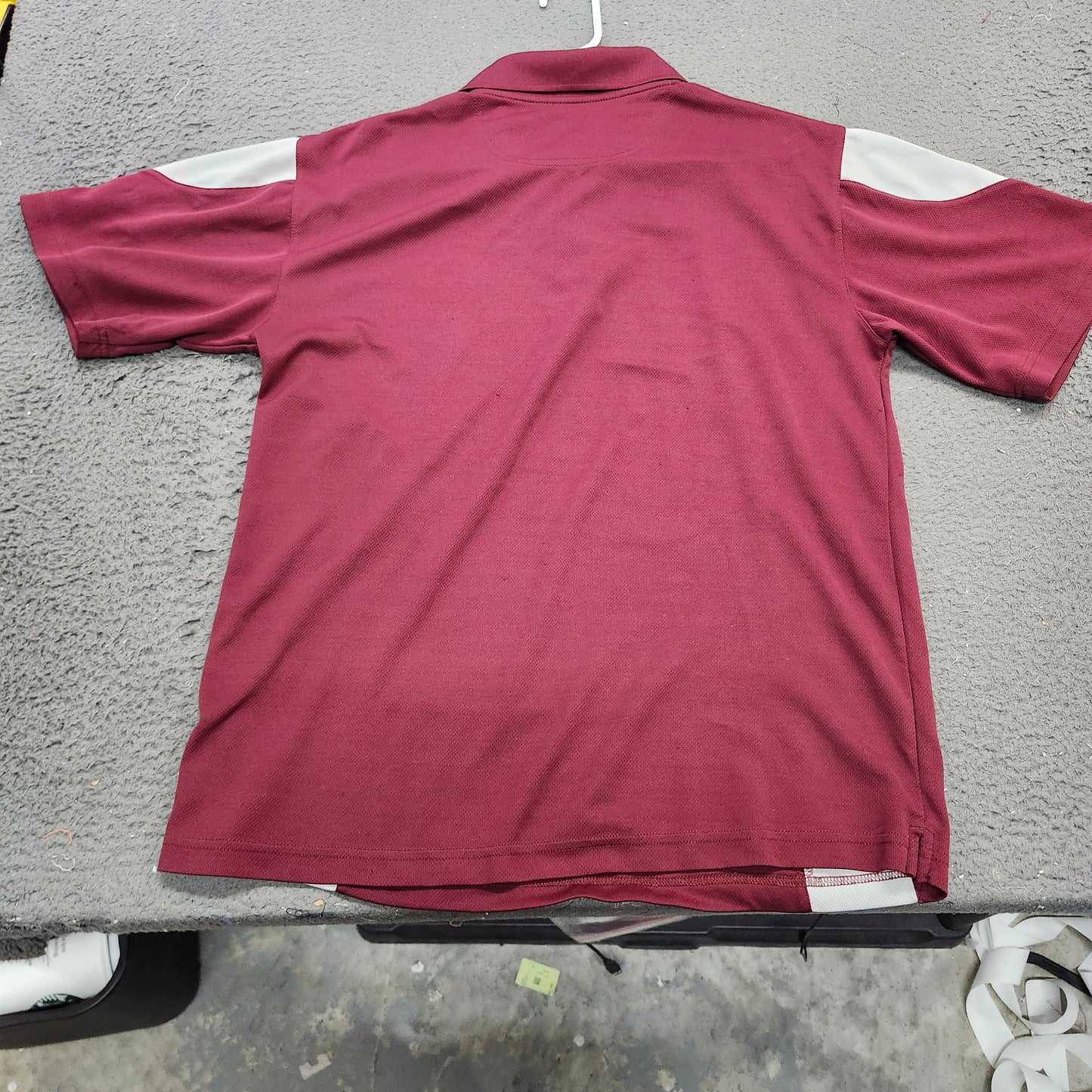 Texas A&M Aggies Polo Shirt Mens Medium Maroon White Performance Mesh