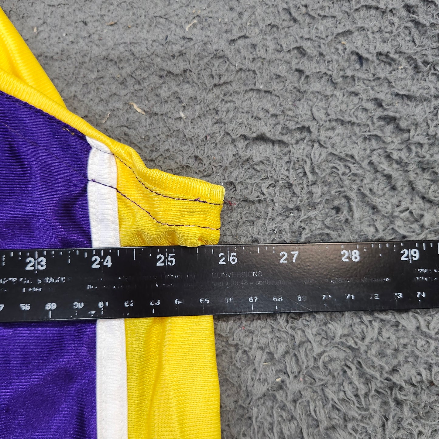 Tigers Basketball Jersey XXL Purple Yellow Made in USA Sportex Athletics