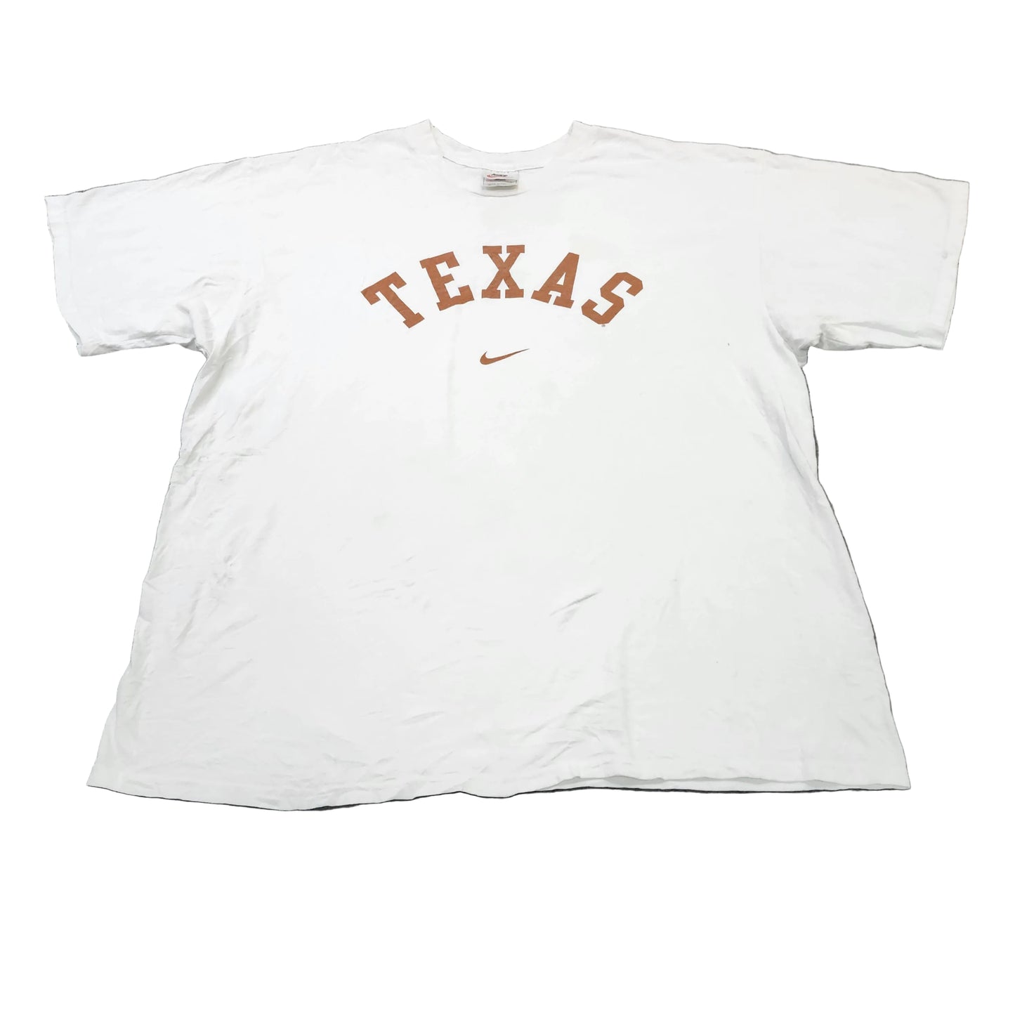 Vintage Nike Texas Longhorns T-Shirt Mens XL White Burnt Orange Arched Logo 90s