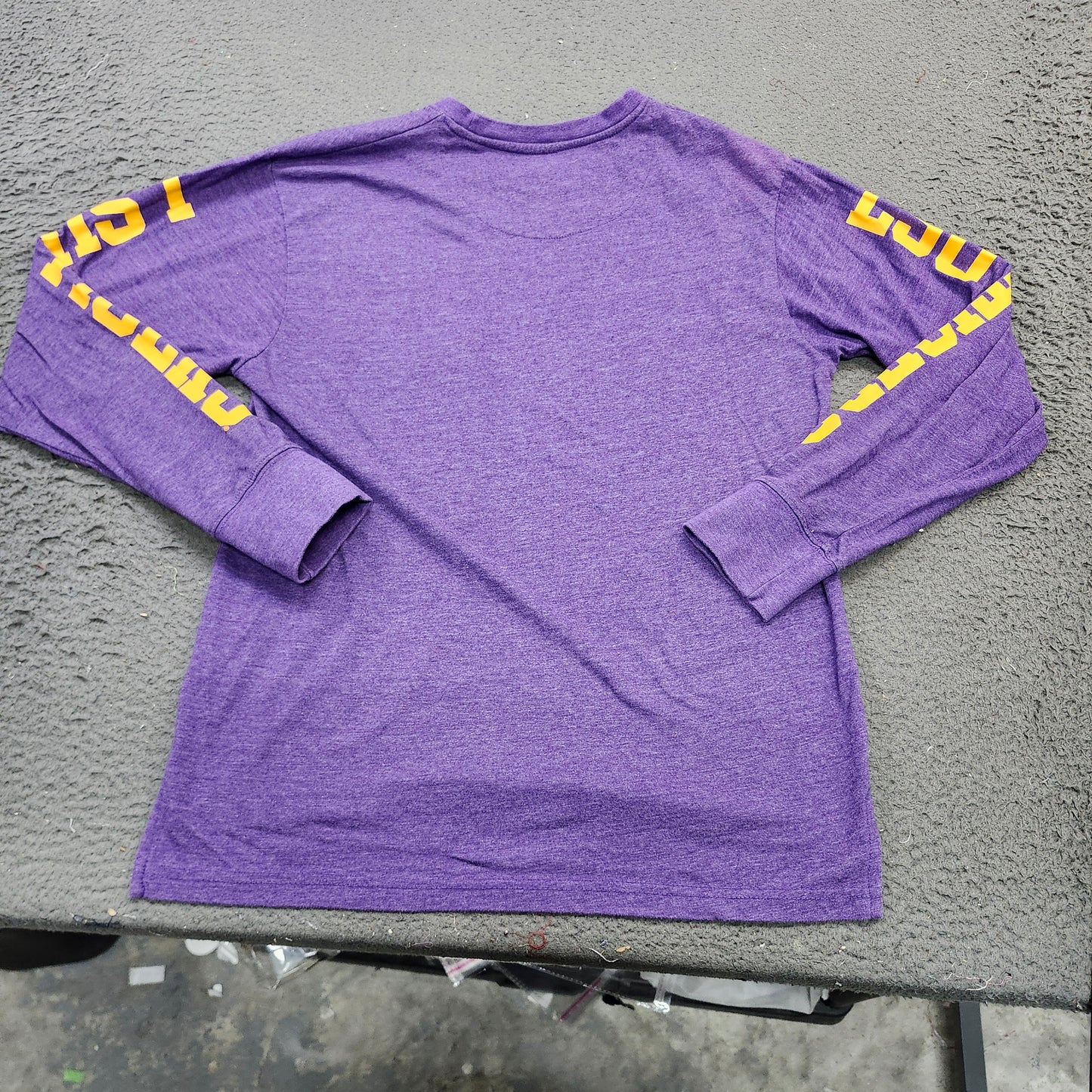 LSU Tigers Mens Medium Purple Long Sleeve Pocket T-Shirt NCAA
