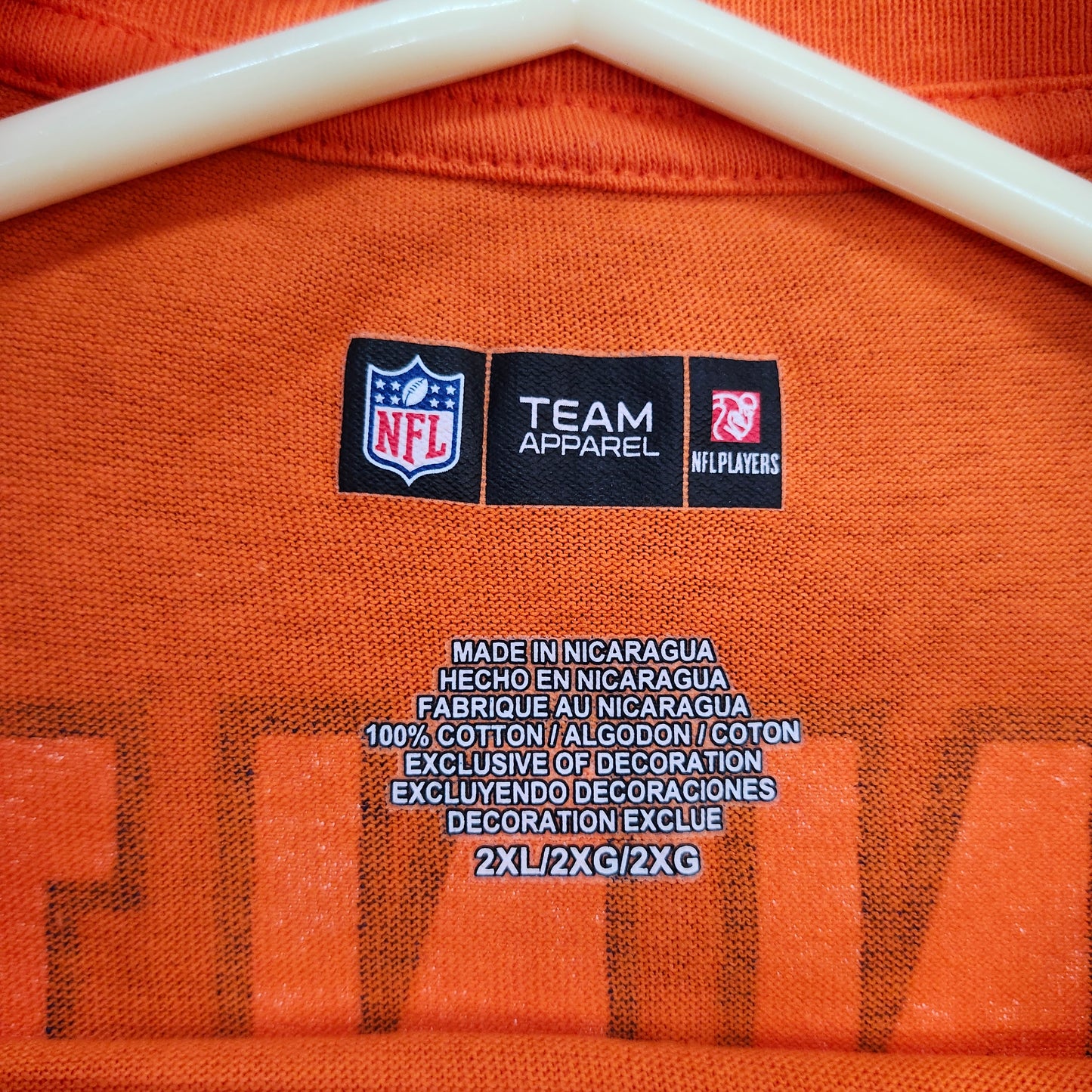Denver Broncos Peyton Manning 18 NFL Team Apparel Orange T-Shirt Mens 2XL