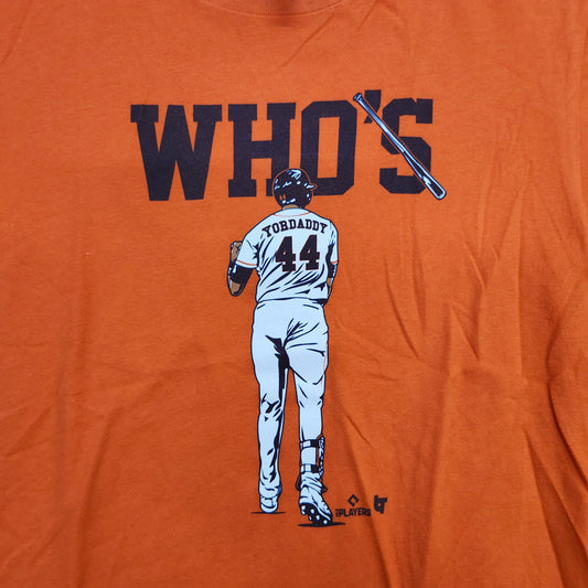 Houston Astros Shirt Mens S Orange MLB Baseball BreakingT Yordaddy 44 Tee