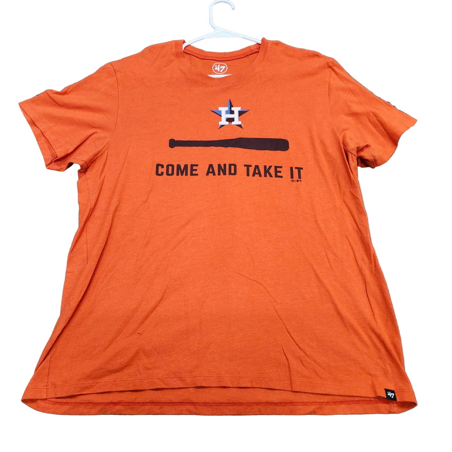 Houston Astros Shirt Mens XL Orange MLB Baseball '47 Come And Take It Graphic
