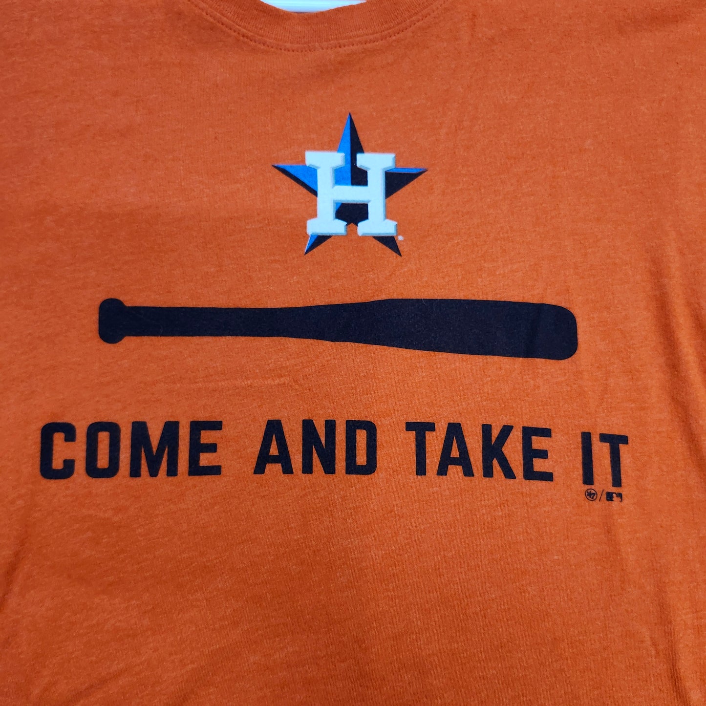 Houston Astros Shirt Mens XL Orange MLB Baseball '47 Come And Take It Graphic