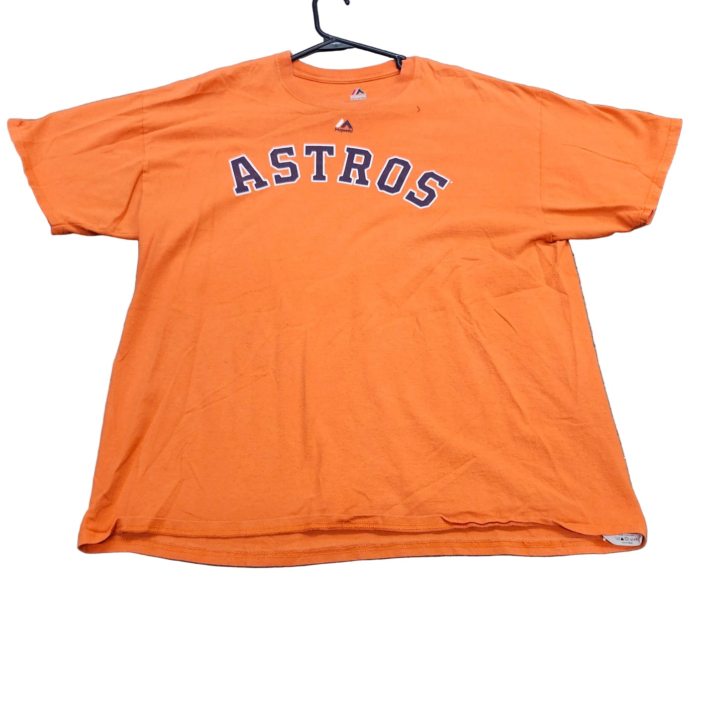 Houston Astros Shirt Mens XL Orange MLB Baseball Majestic Rasmus 28 Tee