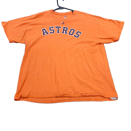 Houston Astros Shirt Mens XL Orange MLB Baseball Majestic Rasmus 28 Tee
