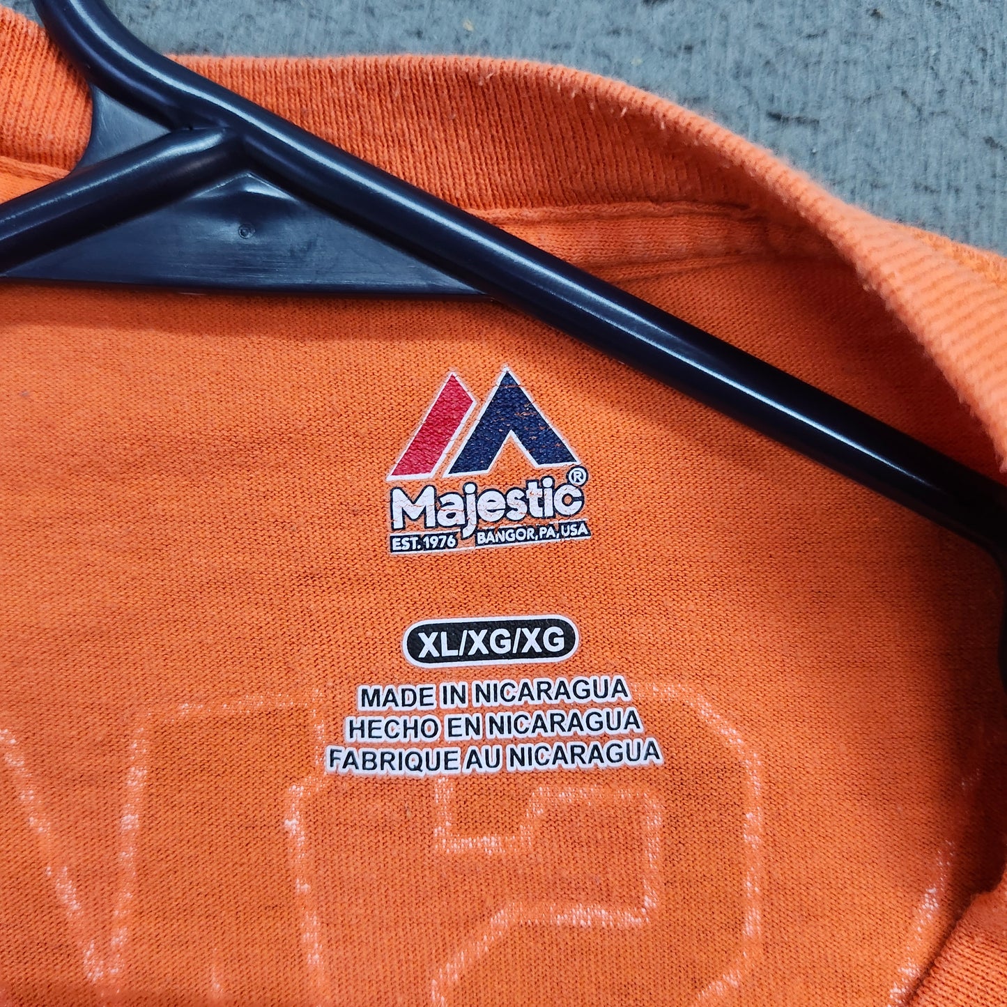 Houston Astros Shirt Mens XL Orange MLB Baseball Majestic Rasmus 28 Tee