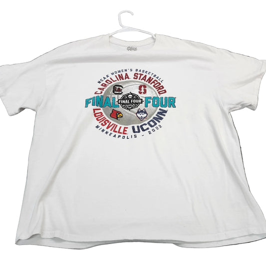 NCAA Womens Basketball Final Four 2022 Minneapolis Blue 84 T-Shirt White XXL