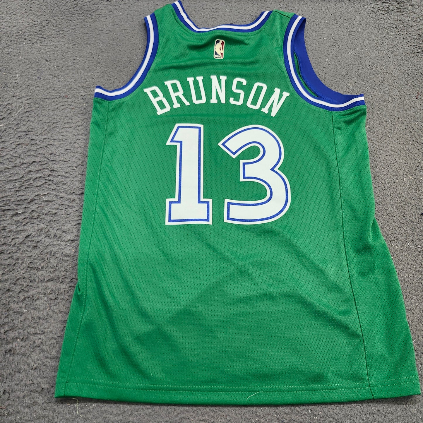 Dallas Mavericks Jalen Brunson 13 Nike Swingman Jersey Green Mens Size 44 Medium