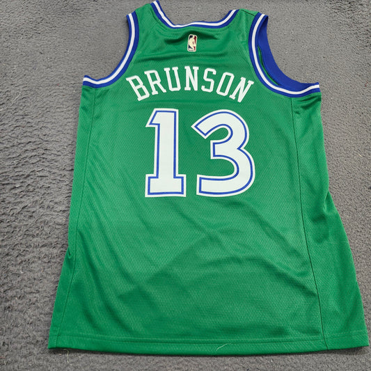 Dallas Mavericks Jalen Brunson 13 Nike Swingman Jersey Green Mens Size 44 Medium