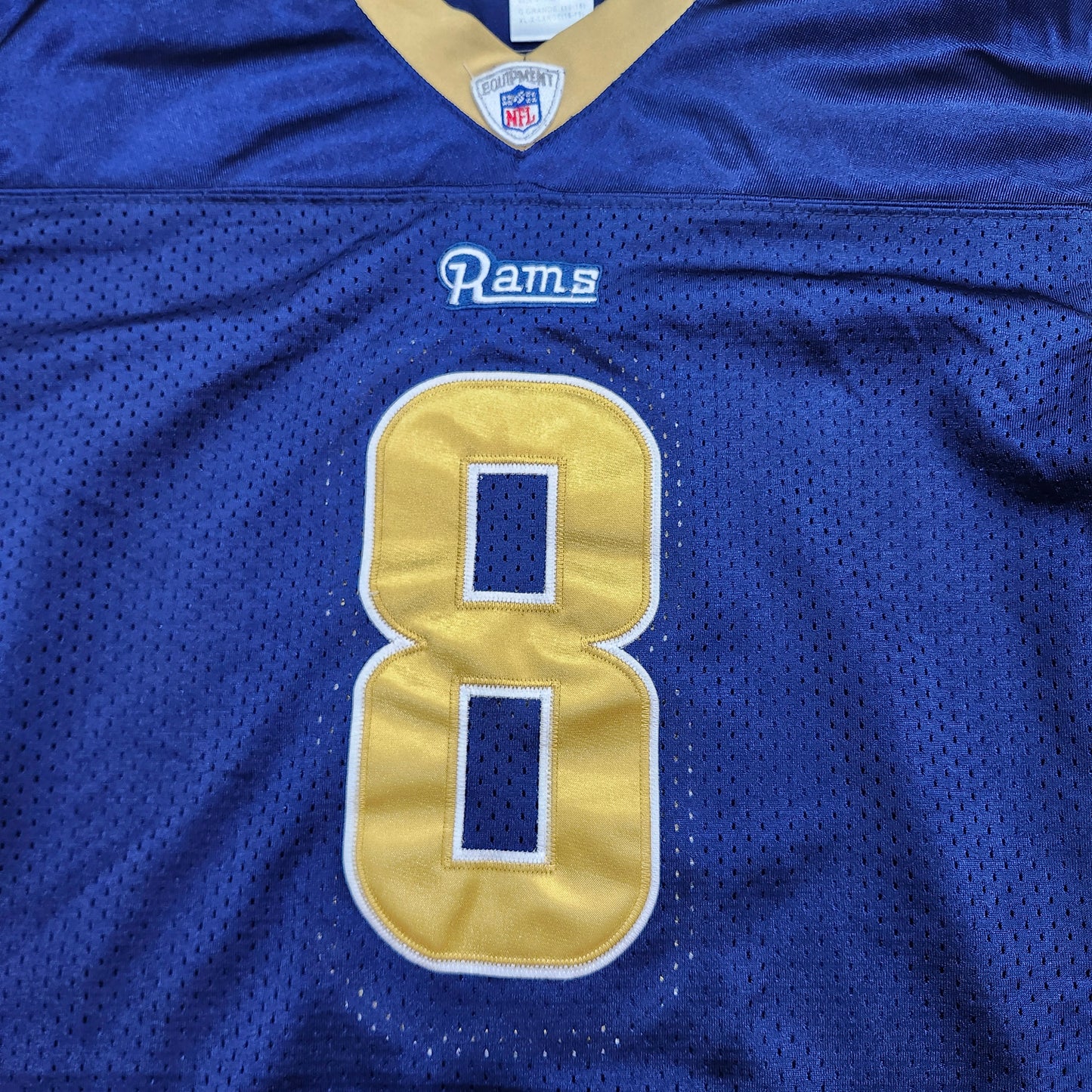 St. Louis Rams Sam Bradford 8 Jersey Youth XL Reebok NFL Blue Gold Football