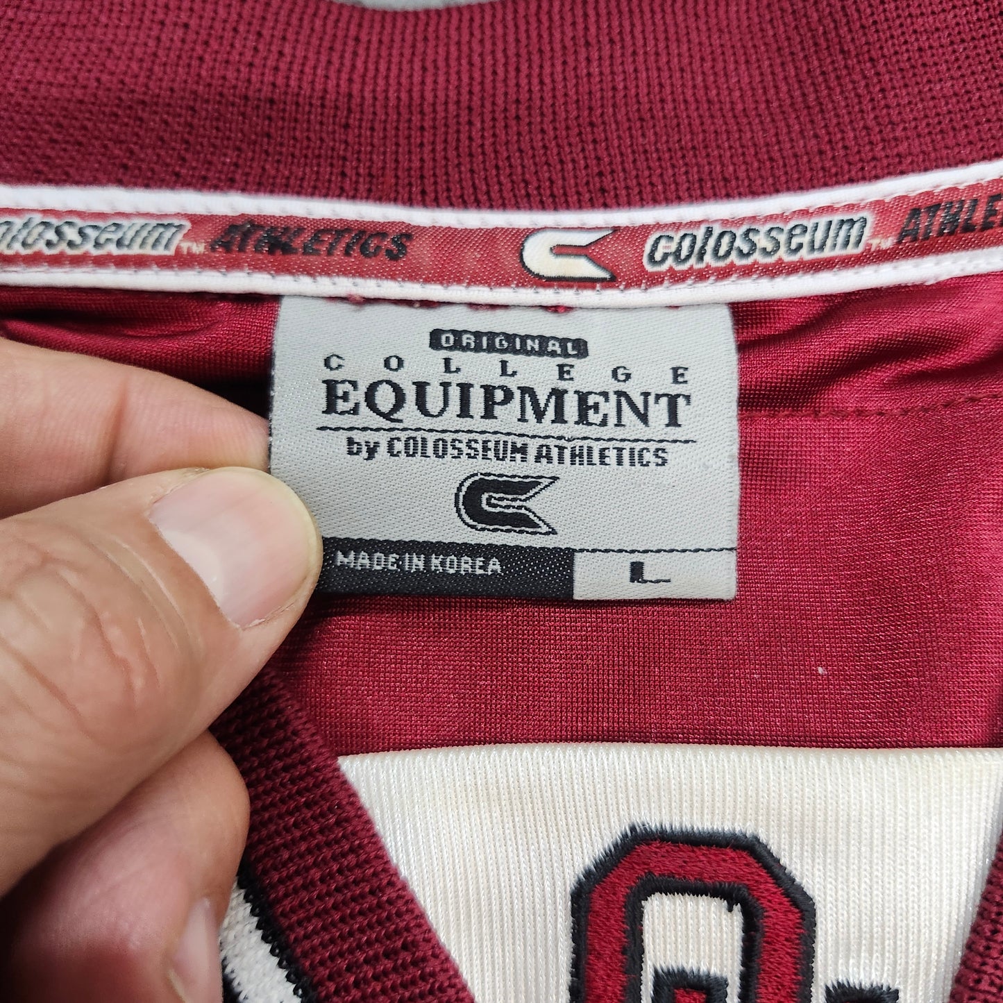 Oklahoma Sooners 18 Football Jersey Colosseum Mens Large Crimson Red NCAA Mesh
