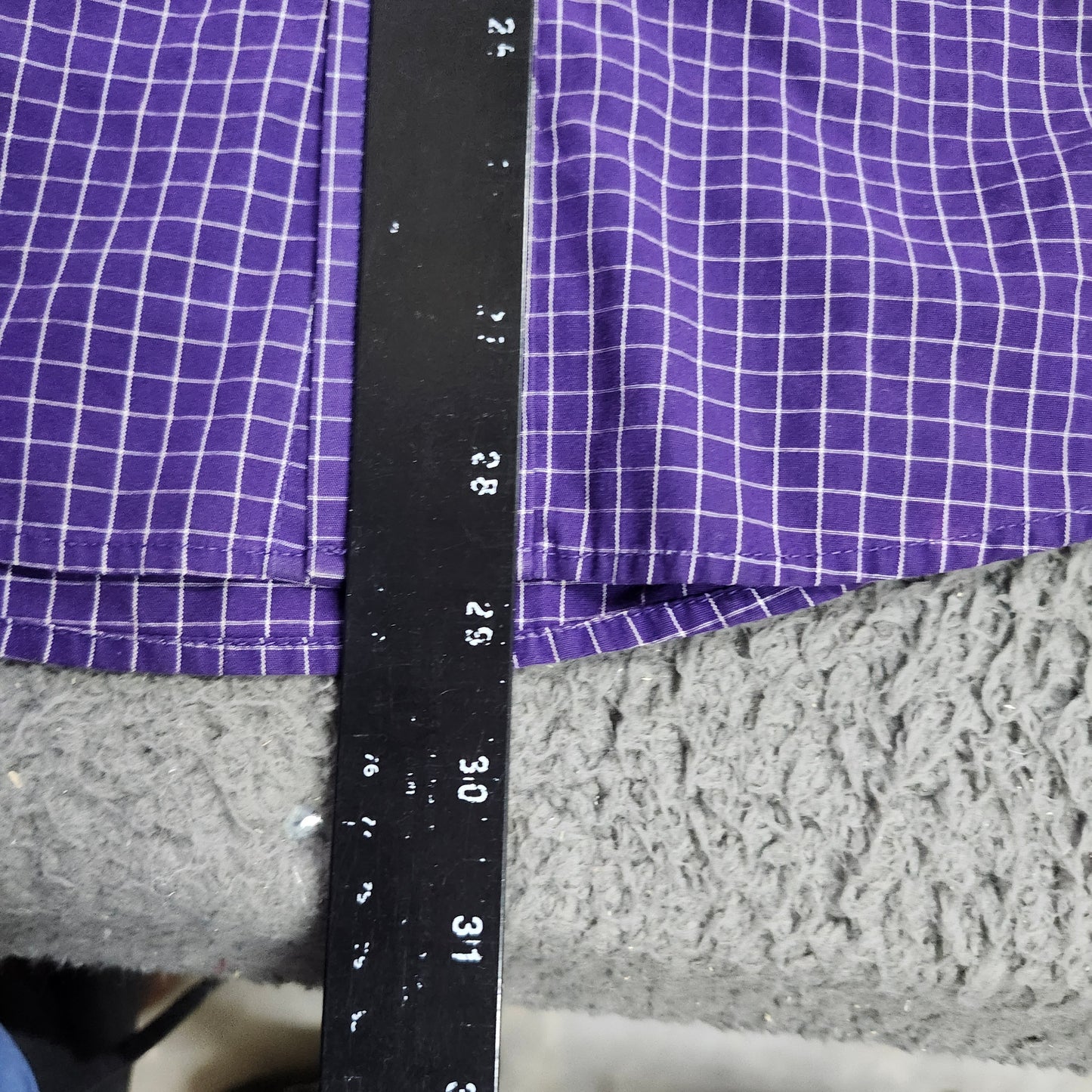Antigua Baltimore Ravens Mens Small Purple Grid Button Down Shirt NFL Logo