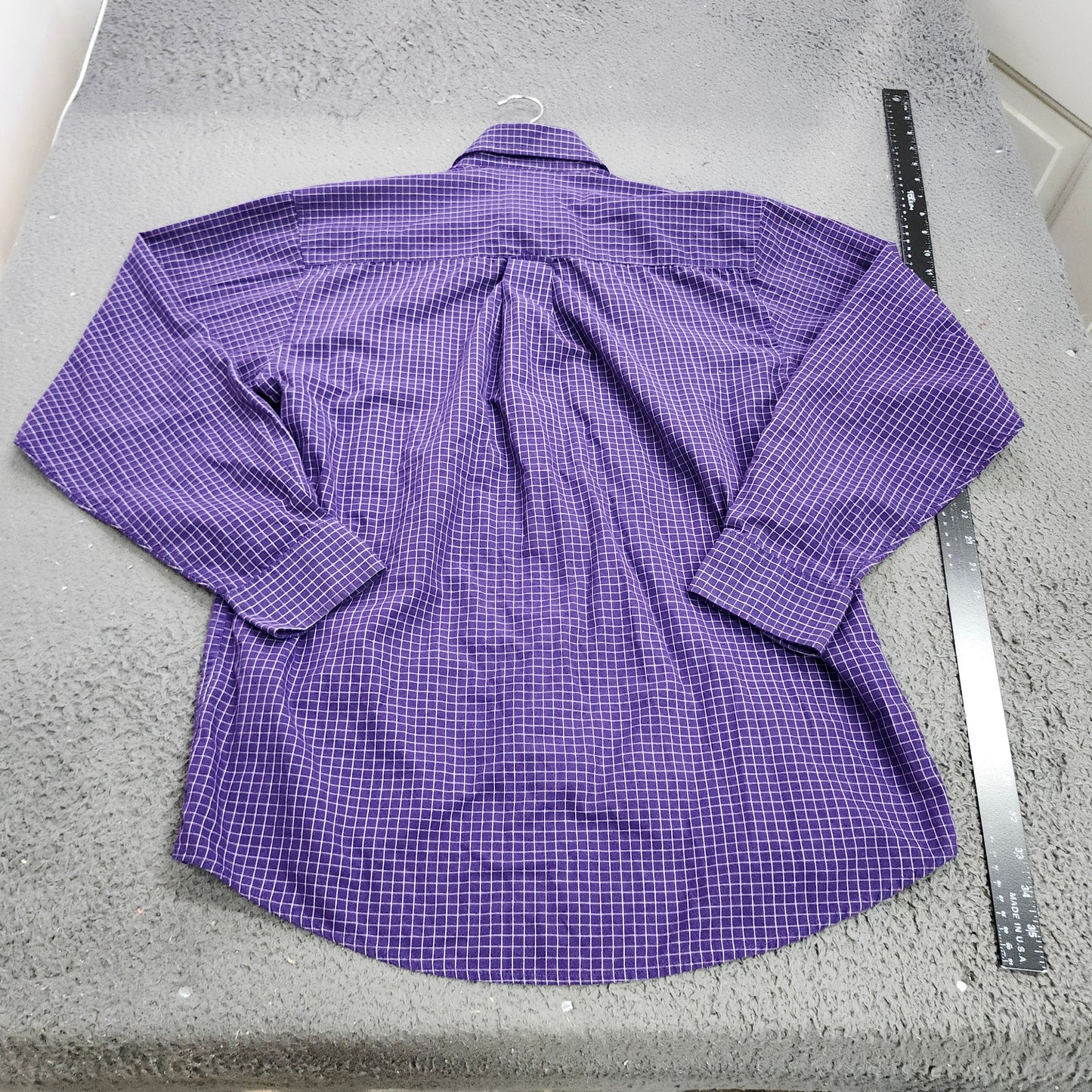 Antigua Baltimore Ravens Mens Small Purple Grid Button Down Shirt NFL Logo