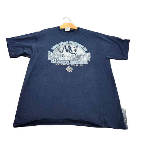 Champion Mens 2006 NCAA Division III Baseball Marietta Pioneers T-Shirt Blue XL