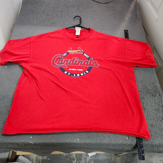St Louis Cardinals Shirt Mens 3XL Red MLB Baseball CSA National League Tee