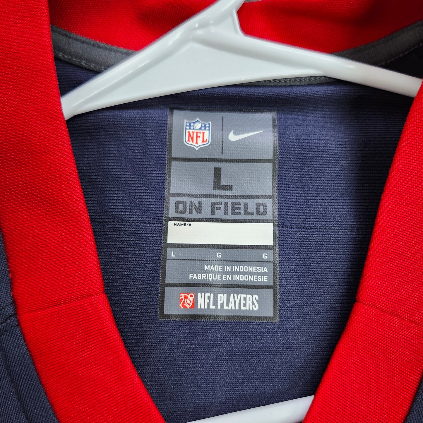 Nike Houston Texans NFL On Field Jersey Navy Blue Red Number 8 Mens Large L
