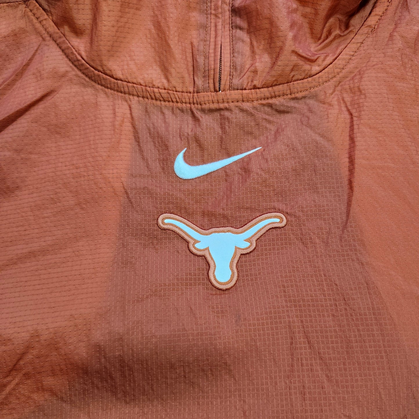 Nike Texas Longhorns Mens XL Burnt Orange Hooded Quarter Zip Windbreaker Jacket
