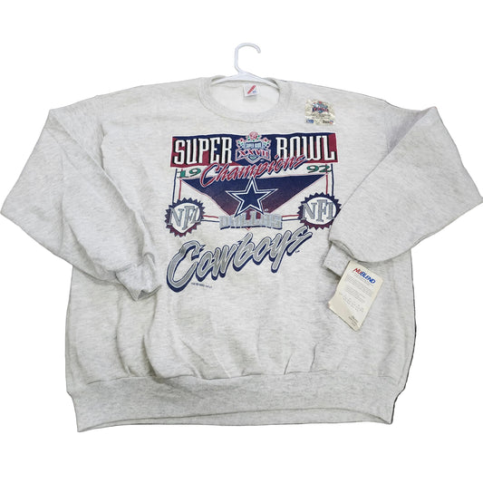 Vintage Dallas Cowboys Super Bowl XXVII Champions Sweatshirt Jerzees XL NWT USA