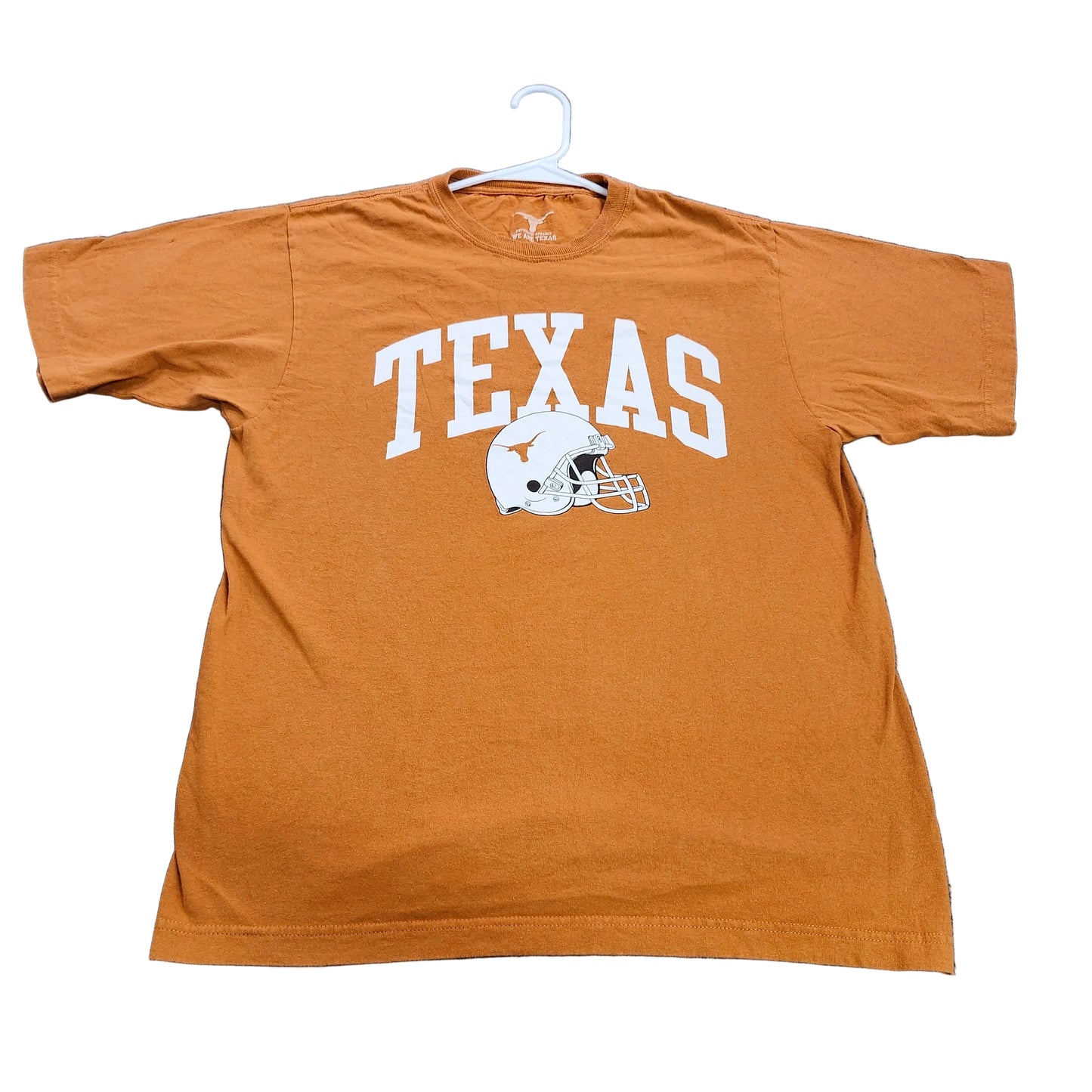 We Are Texas Longhorns Burnt Orange Football Helmet Graphic T-Shirt Mens Medium