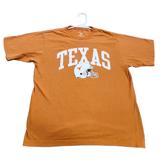 We Are Texas Longhorns Burnt Orange Football Helmet Graphic T-Shirt Mens Medium
