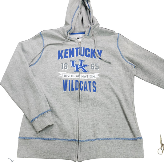 Kentucky Wildcats Hoodie Gray Full Zip Creative Apparel Concepts XL
