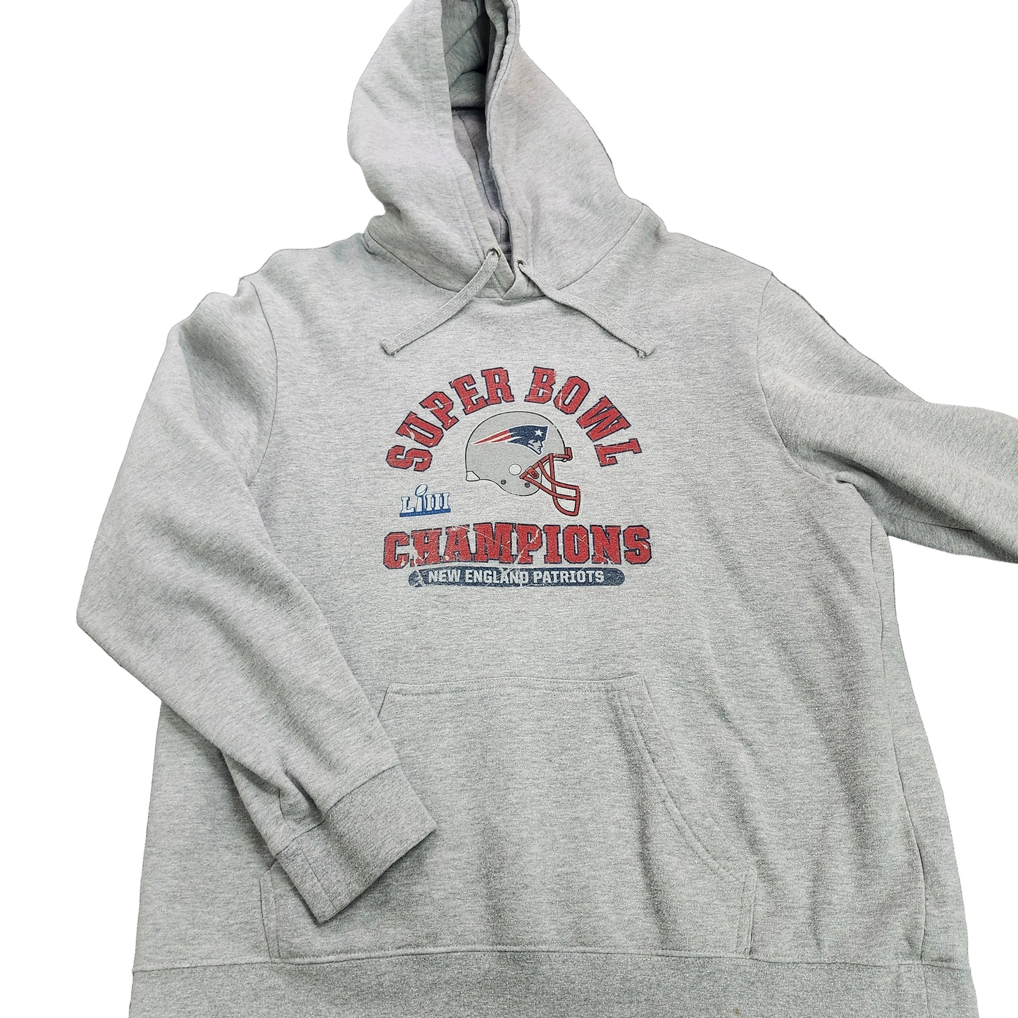 Fanatics New England Patriots Super Bowl LIII Champions Hoodie Gray XL Mens