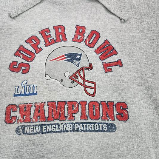 Fanatics New England Patriots Super Bowl LIII Champions Hoodie Gray XL Mens