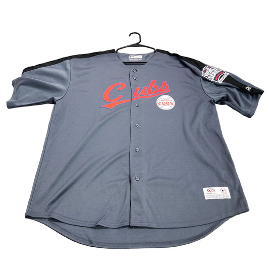 True Fan Chicago Cubs 2016 World Series Champions Baseball Jersey Mens 2XL Gray