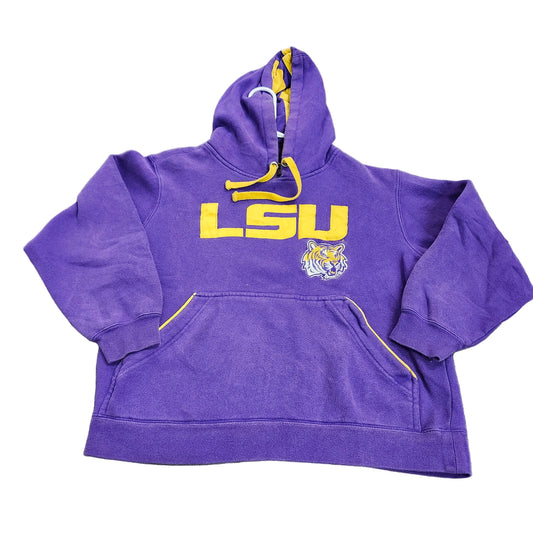 LSU Tigers Champs Sports Purple Yellow Pullover Hoodie Sweatshirt Mens Medium