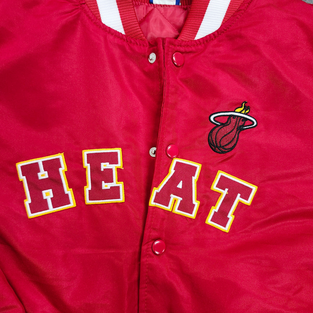 Miami Heat Ultra Game Satin Varsity Jacket Youth XL 14-16 Red NBA