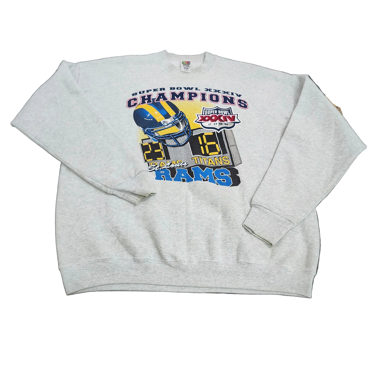 Vintage 2000 St Louis Rams Super Bowl XXXIV Champions Sweatshirt XL NFL